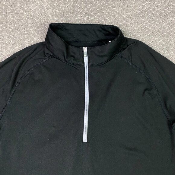 Peter Millar Sydney Stretch 1/4 Zip Pullover Men's Large Black Golf Performance - Picture 2 of 11